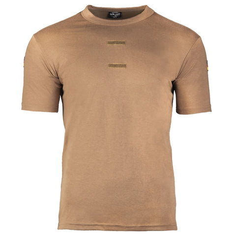 Mil-Tec BW Tropical T-Shirt with national badge coyote