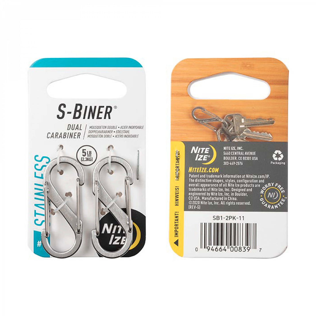 Nite Ize S-Biner double carabiner stainless steel