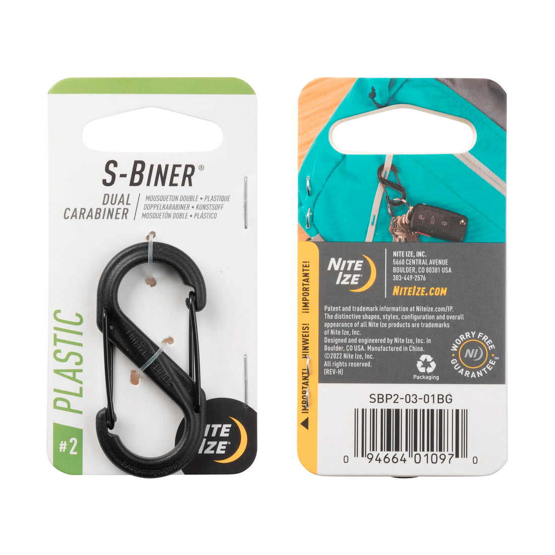 Nite Ize S-Biner double carabiner plastic black