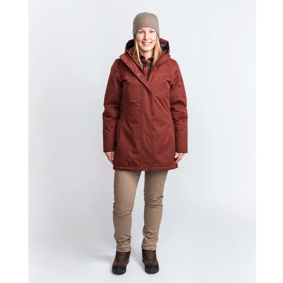 Pinewood Värnamo Padded Damen Winterjacke dark copper