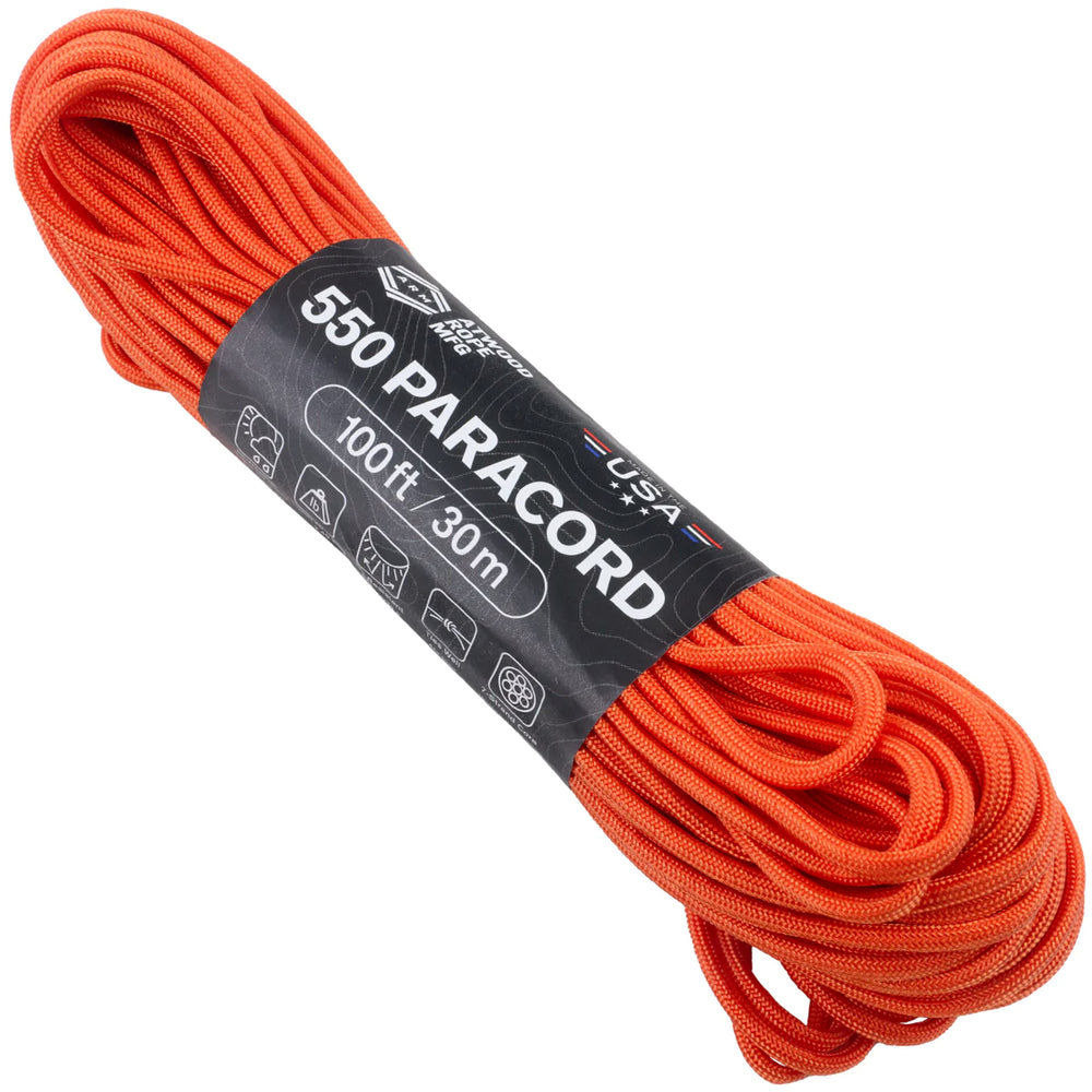 Atwood Rope Paracord 550 Type III rope 30m burnt orange