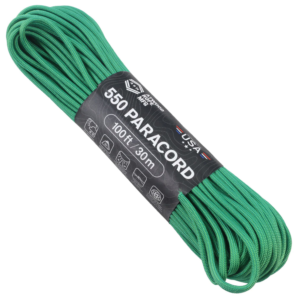 Atwood Rope Paracord 550 Type III rope 30m green
