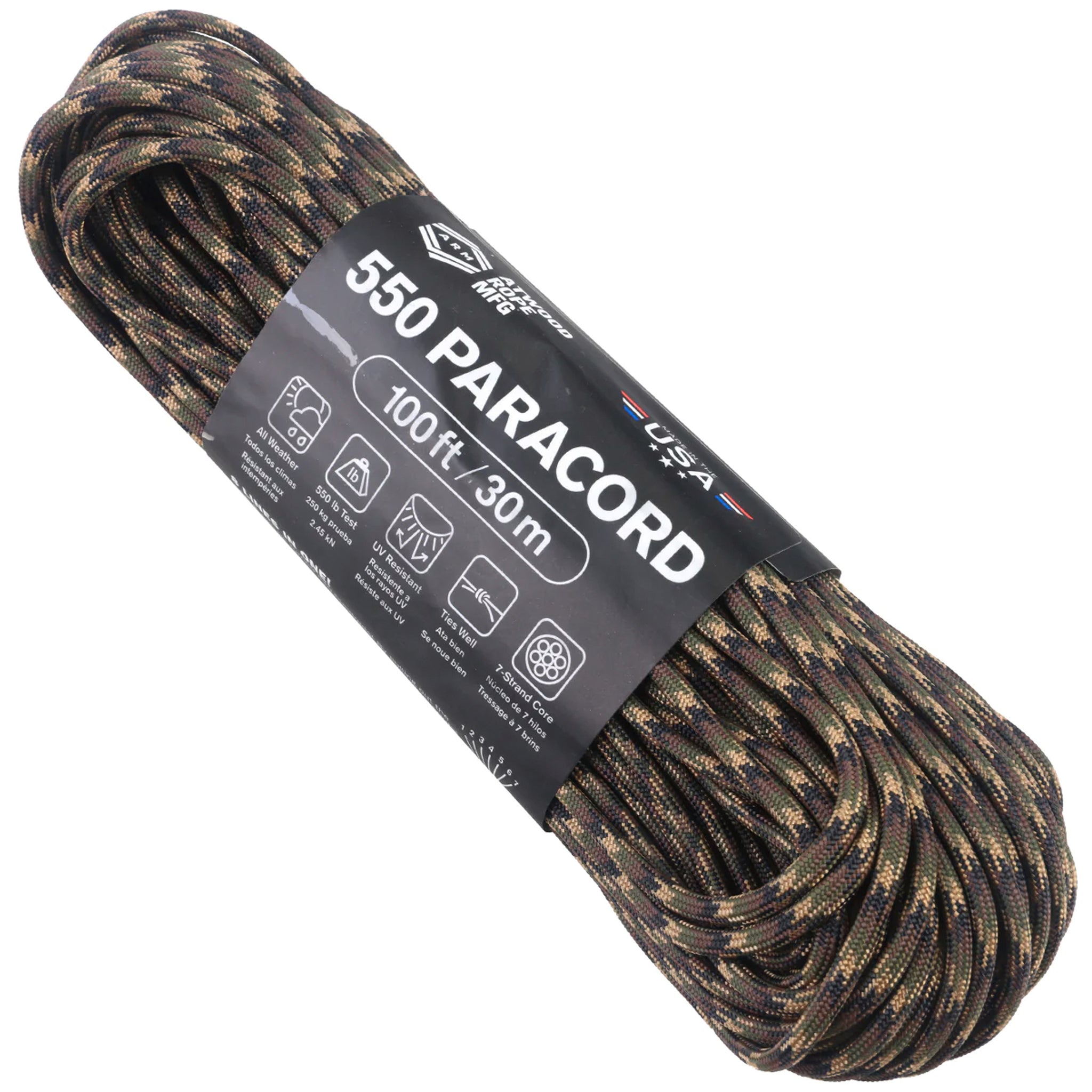 Atwood Rope Paracord 550 Type III rope 30m ground was