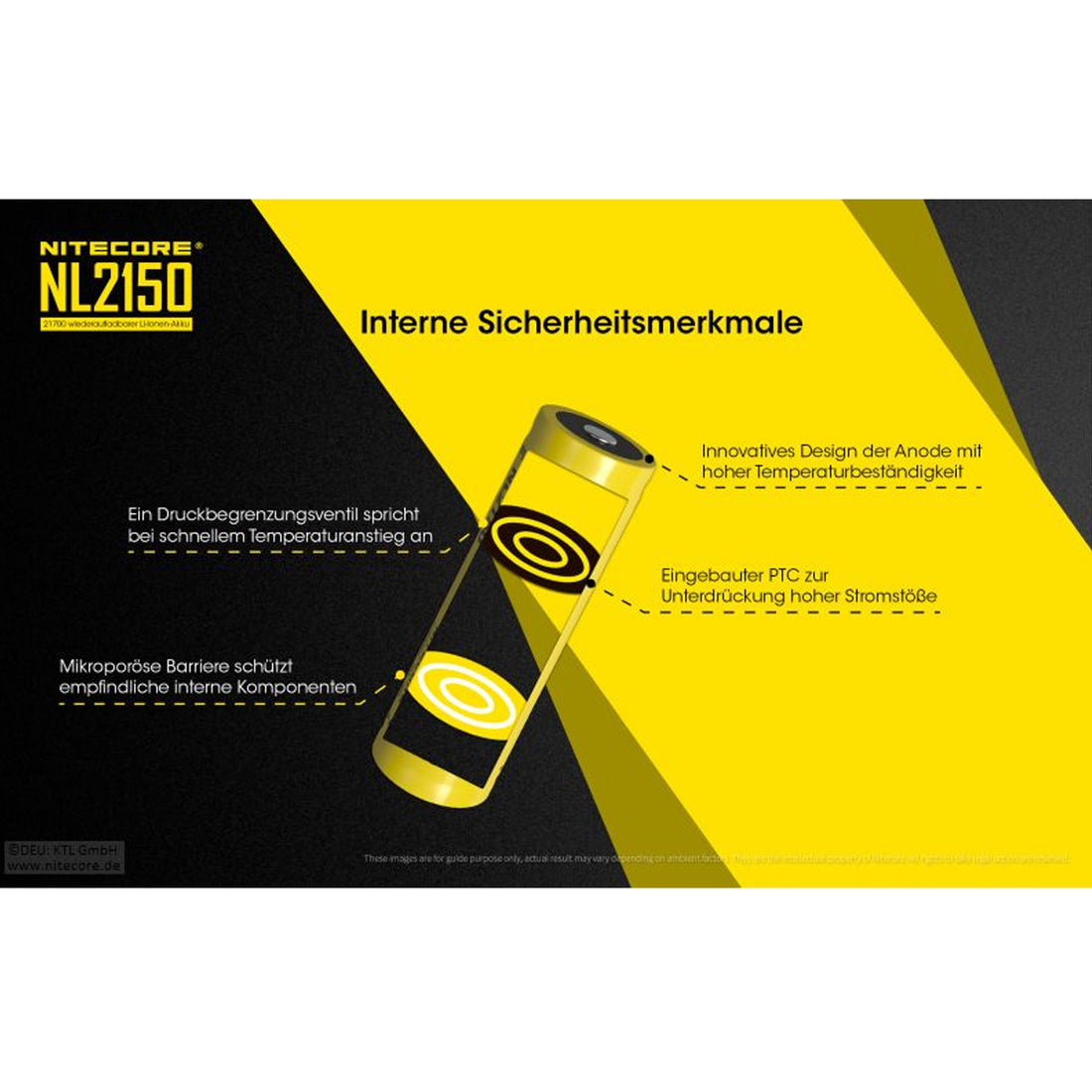 NiteCore Li-Ion Akku 21700 - 5000mAh - 3,6V