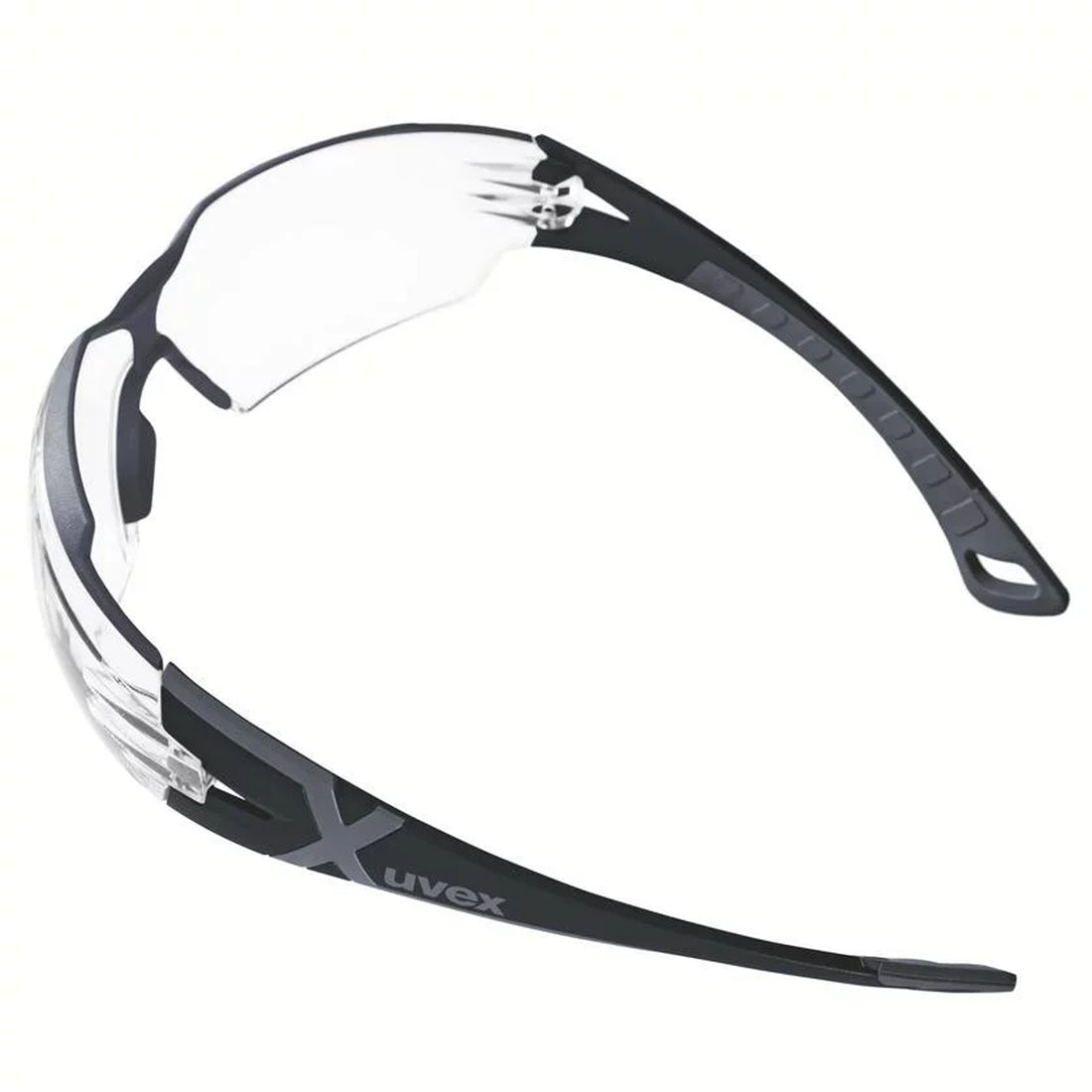 uvex pheos cx2 safety glasses black/grey clear