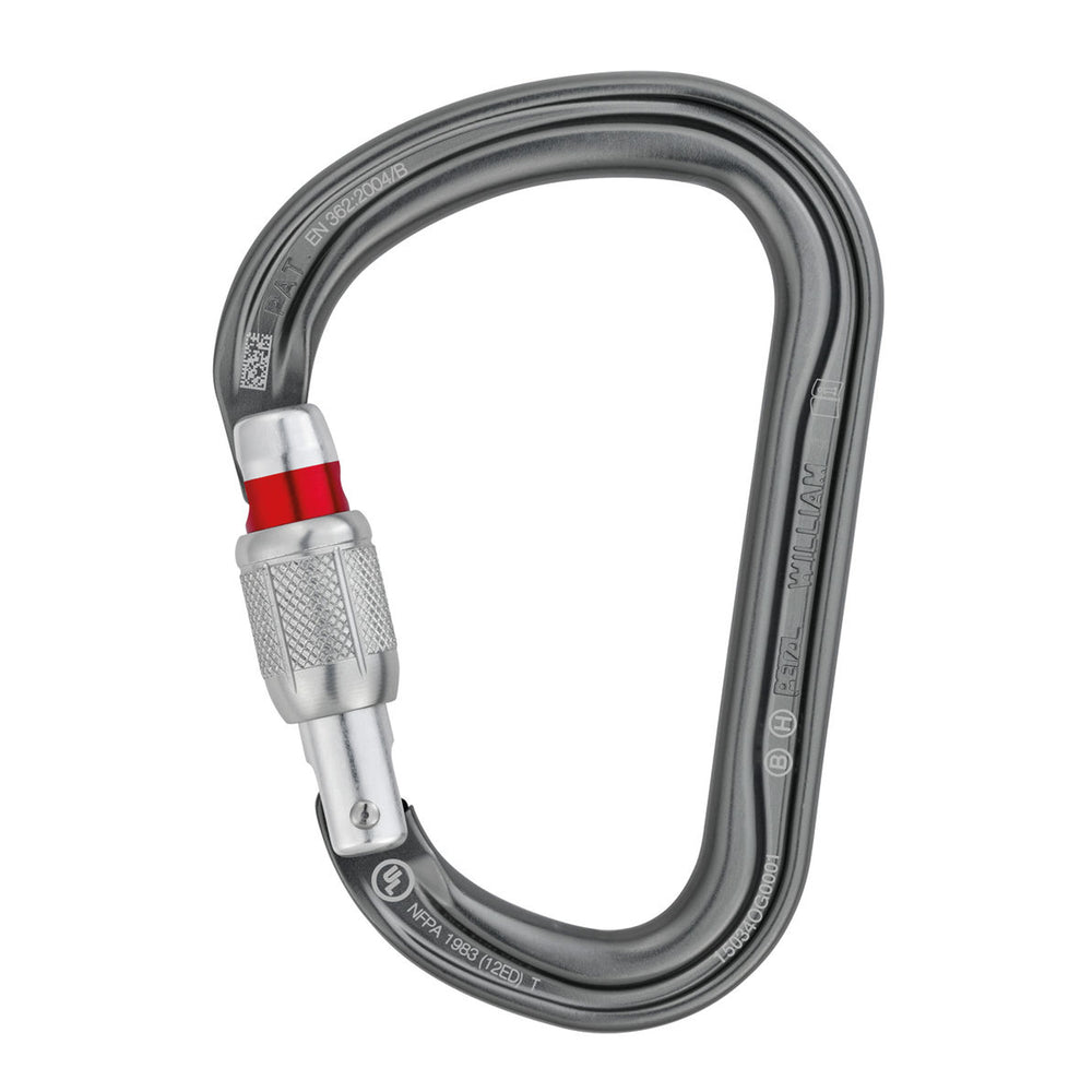 Petzl WILLIAM SCREW-LOCK carabiner gray