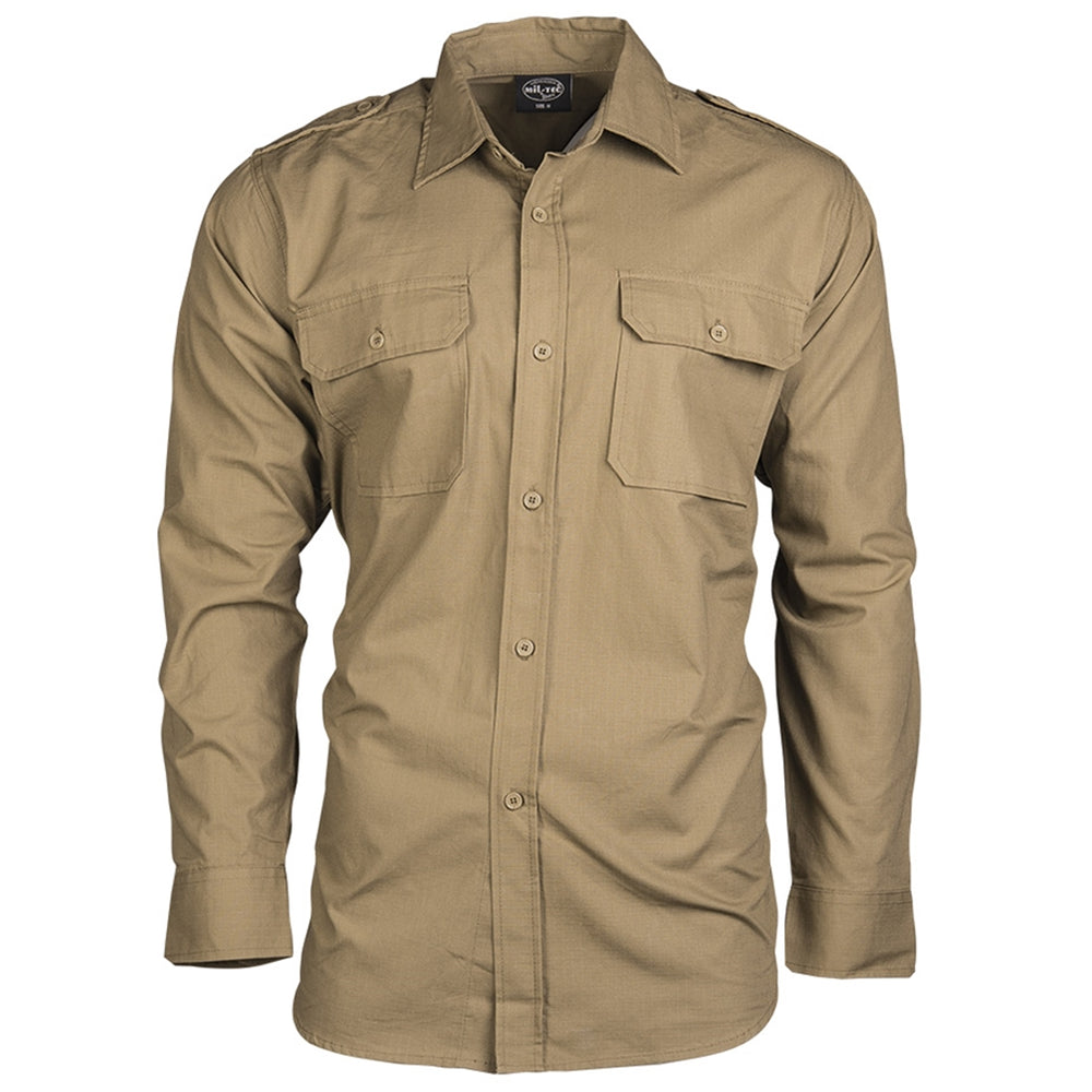 Mil-Tec US style field shirt ripstop coyote