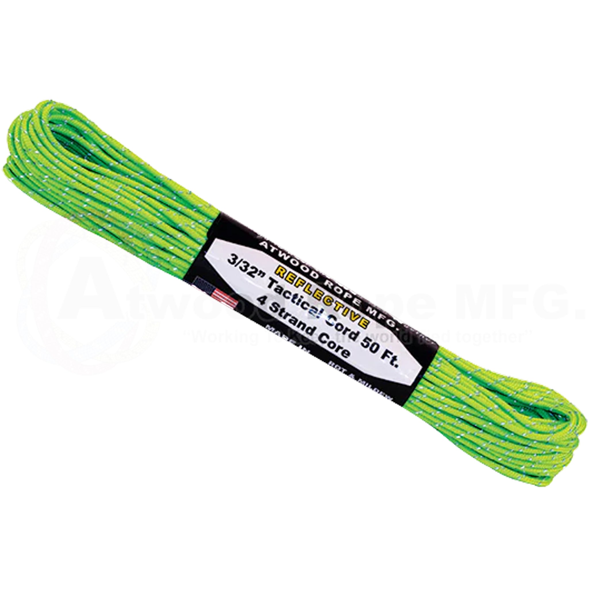 Atwood Rope 275 Tactical Paracord Seil Reflective 15m neon green