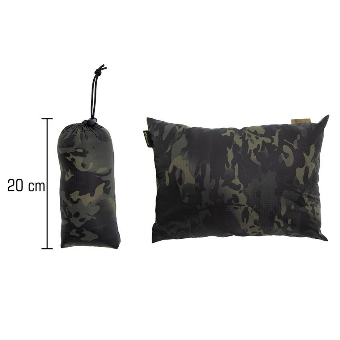 Carinthia Travel Pillow travel pillow 30 x 40 cm black multicam