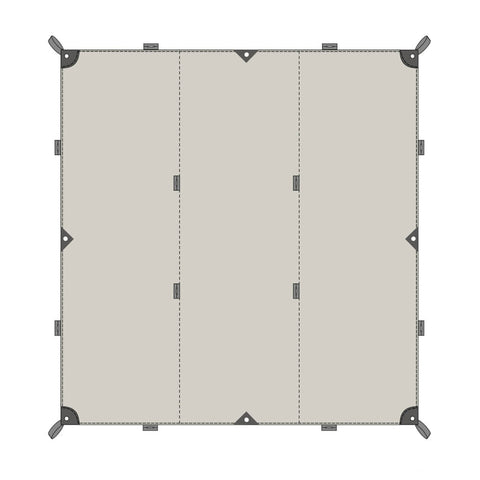 Tatonka Tarp 1 TC 425 x 445 cm Sonnensegel sand beige