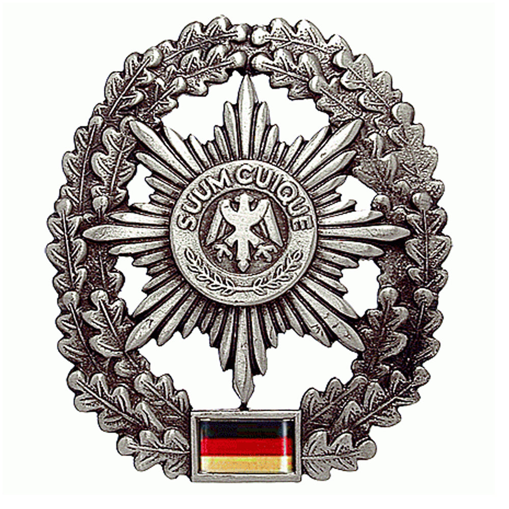 German Army (BW) metal beret badge, military police force