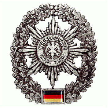 German Army (BW) metal beret badge, military police force