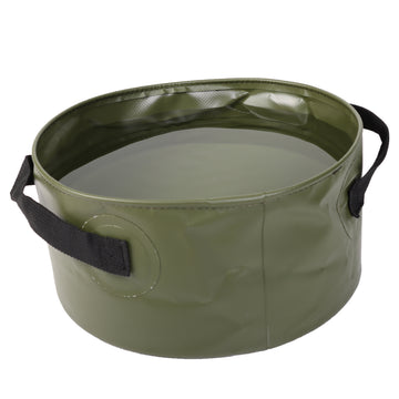 Foldable wash container with carrying handles, 5L olive