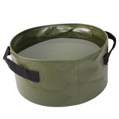 Foldable wash container with carrying handles, 5L olive