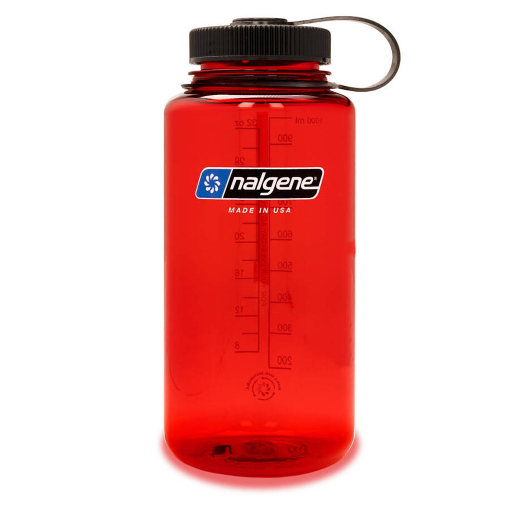 Nalgene Wide Mouth Sustain Water Bottle 1L Red