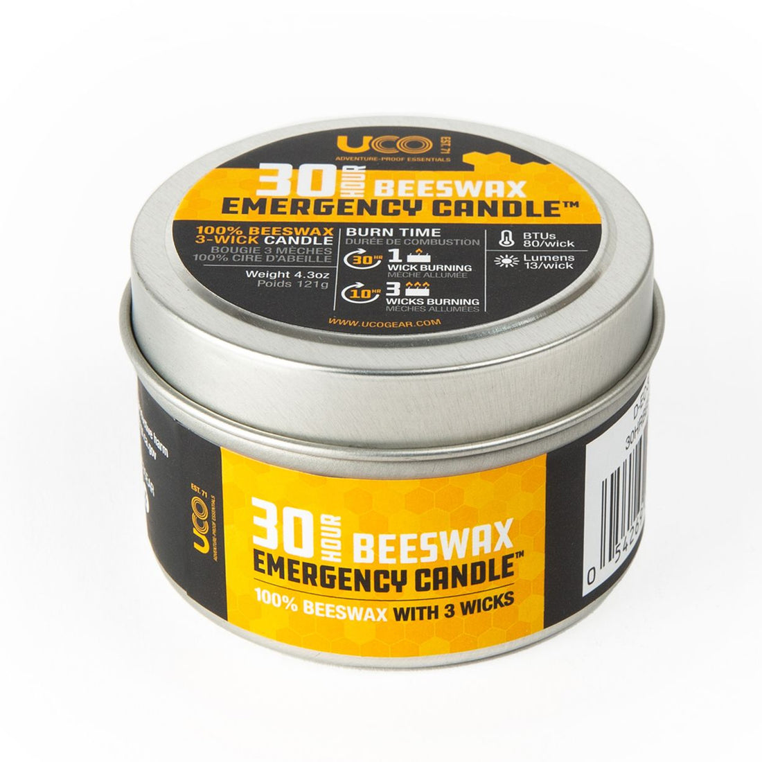 UCO Emergency Candle 3-Docht Notkerze 30-Stunden