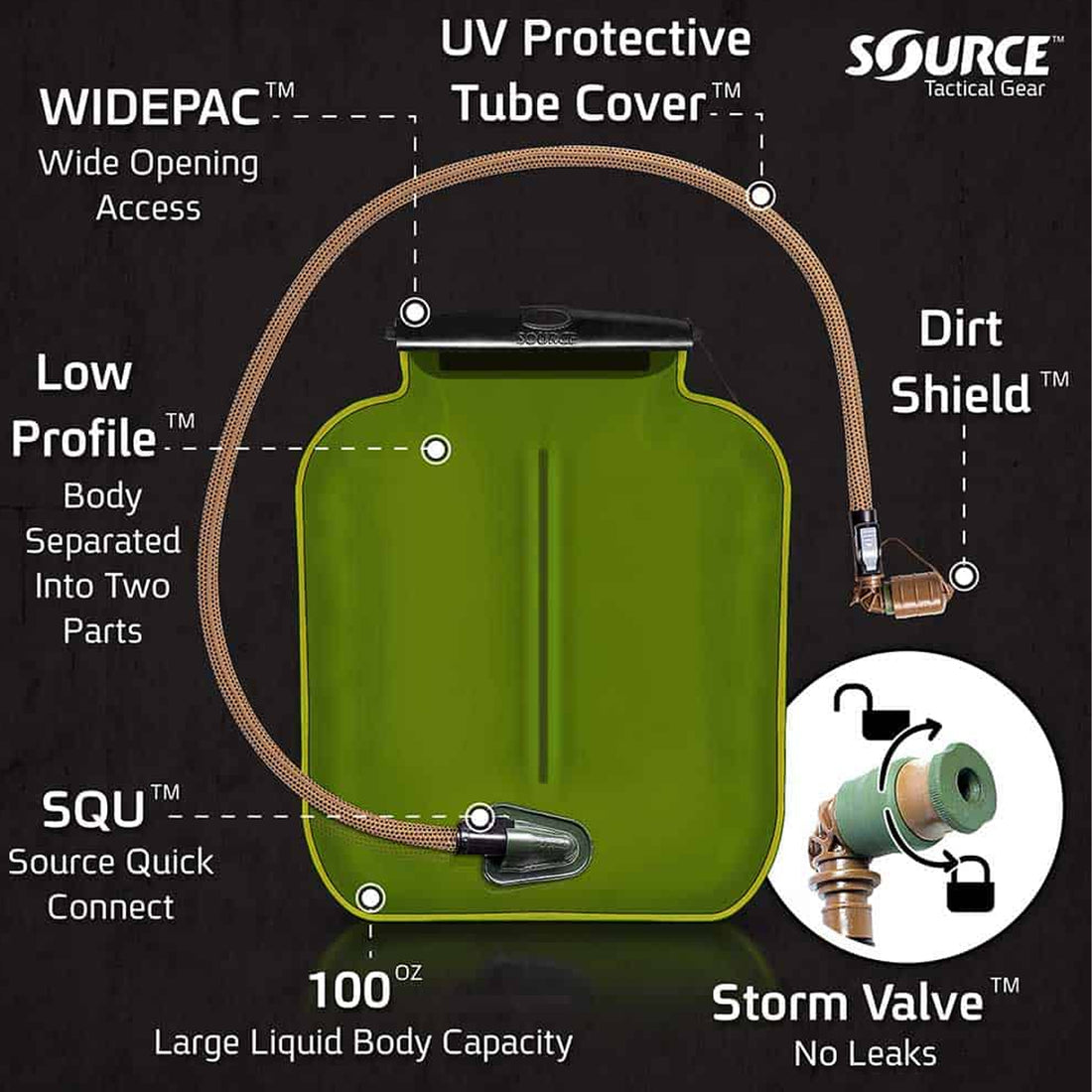 Source Tactical WLPS Hydration Trinksystem 3L IRR foliage
