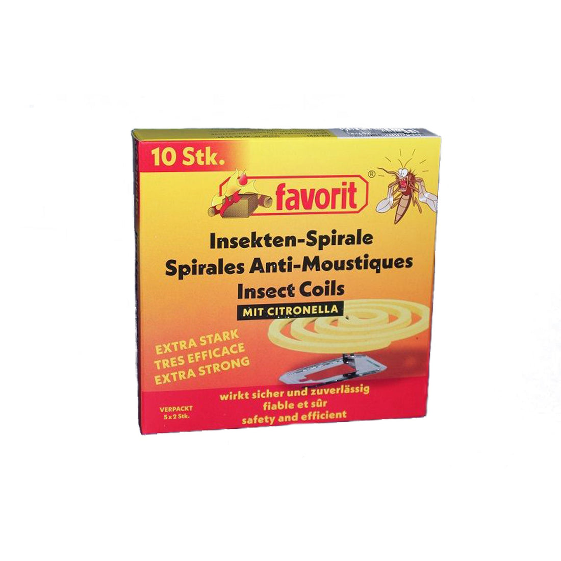 Favorit Citronella Anti-Mückenspiralen Extra-Stark 10 Stück