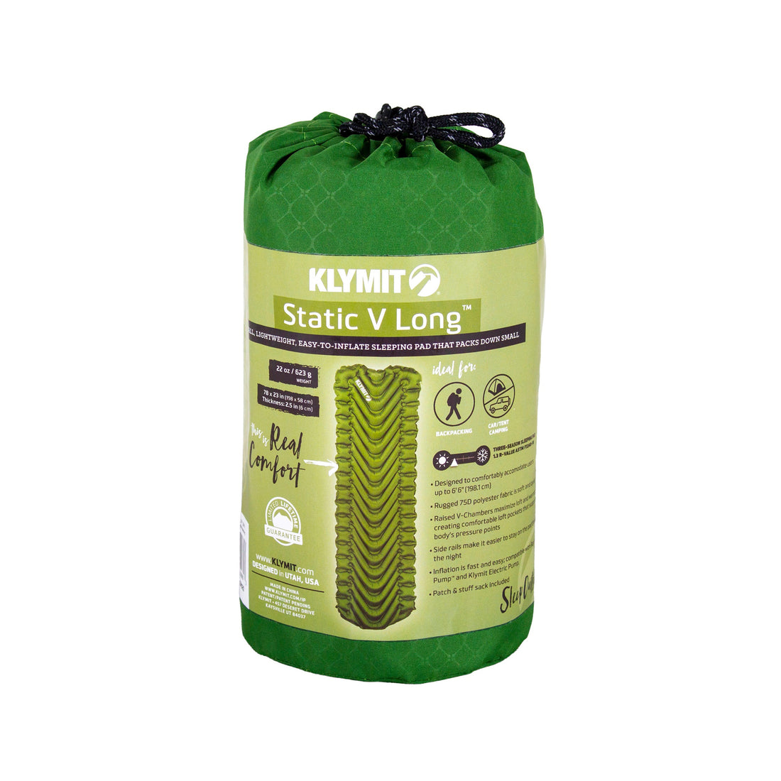 Klymit Static V Long sleeping mat green