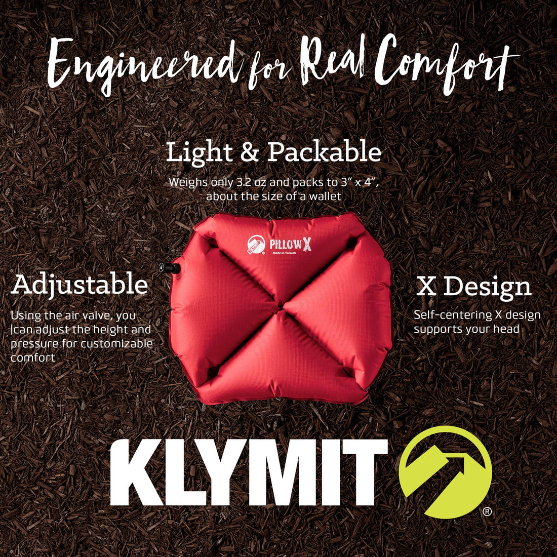 Klymit Pillow X Reisekissen red