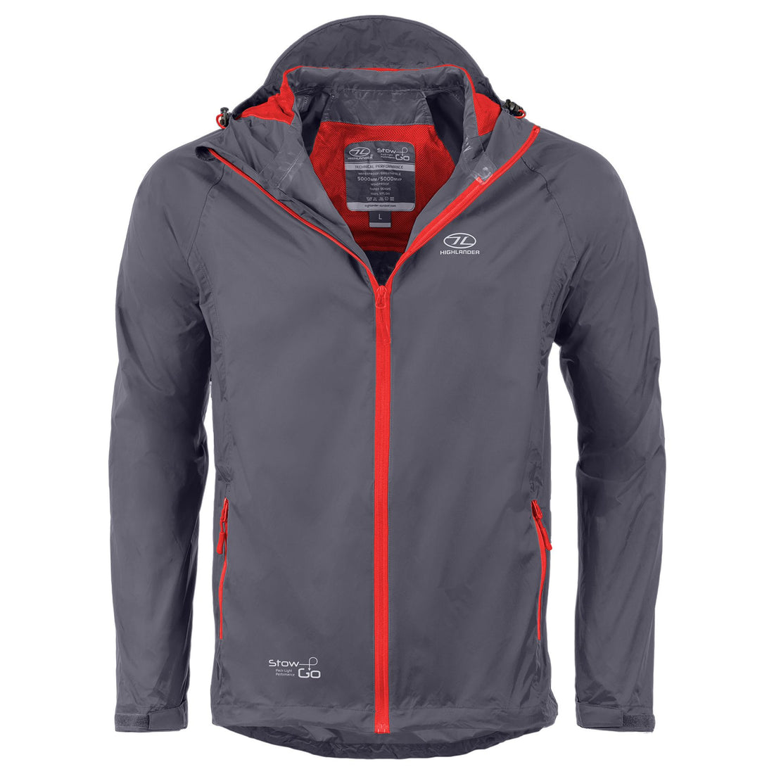 Highlander Stow & Go Packaway Regenjacke anthrazit