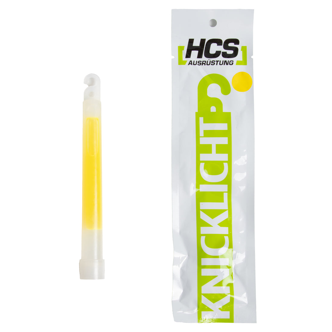 HCS Glow Stick 15 cm 12 Hours Yellow
