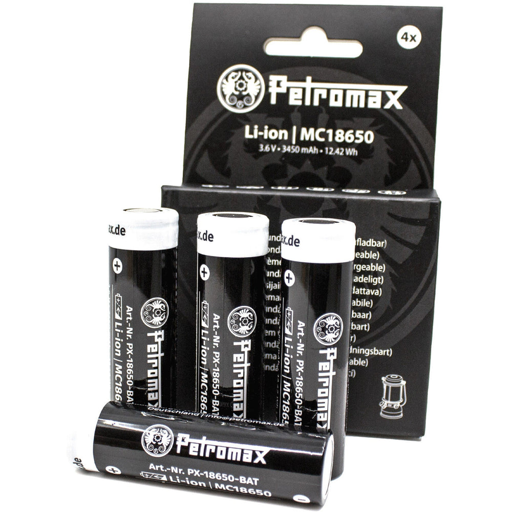 Petromax Li-Ion battery MC18650 13,800mAh 4-pack