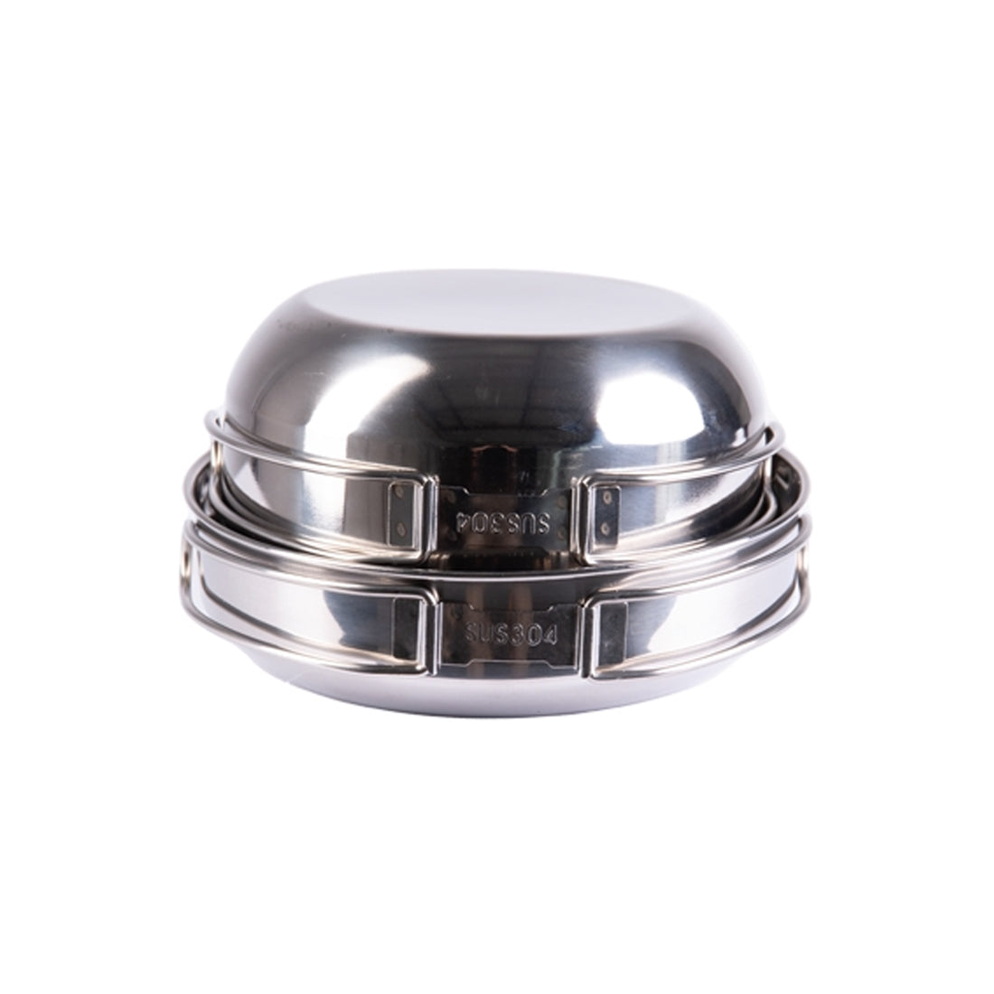 Mil-Tec Camping-Kochset Edelstahl 4-teilig