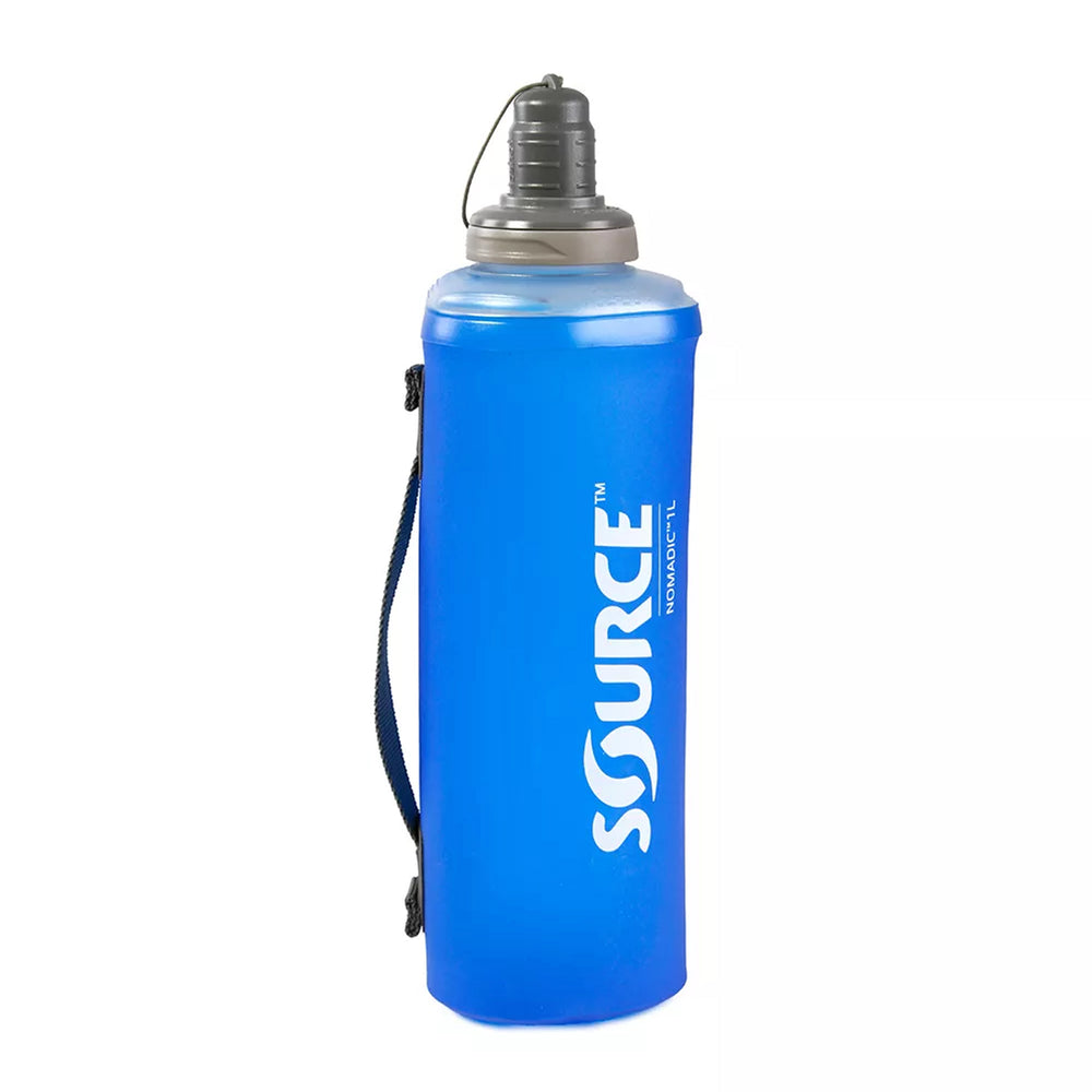 Source Nomadic Foldable Water Bottle with Bite Valve 1L Blue
