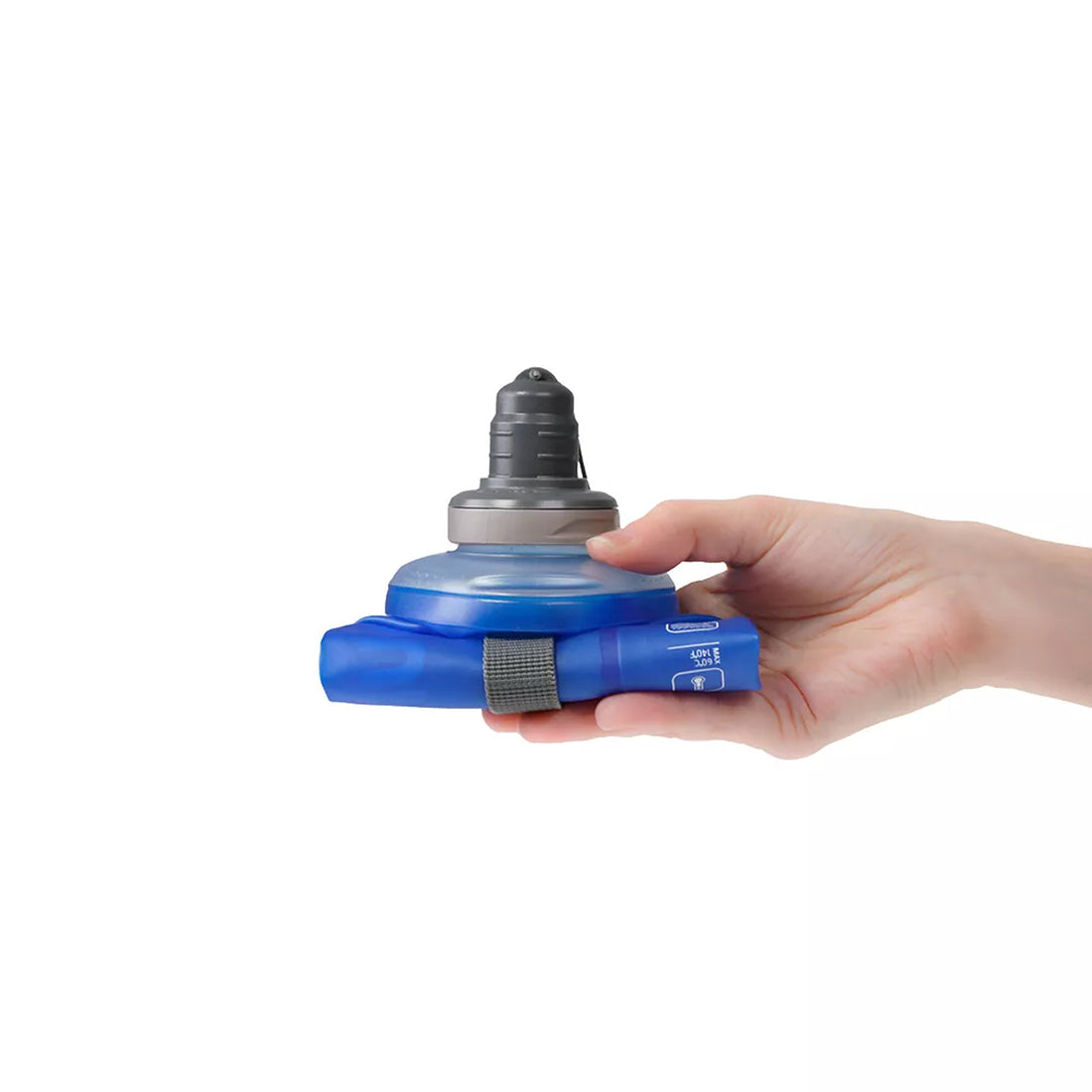 Source Nomadic Faltbare Trinkflasche mit Beissventil 1L blau