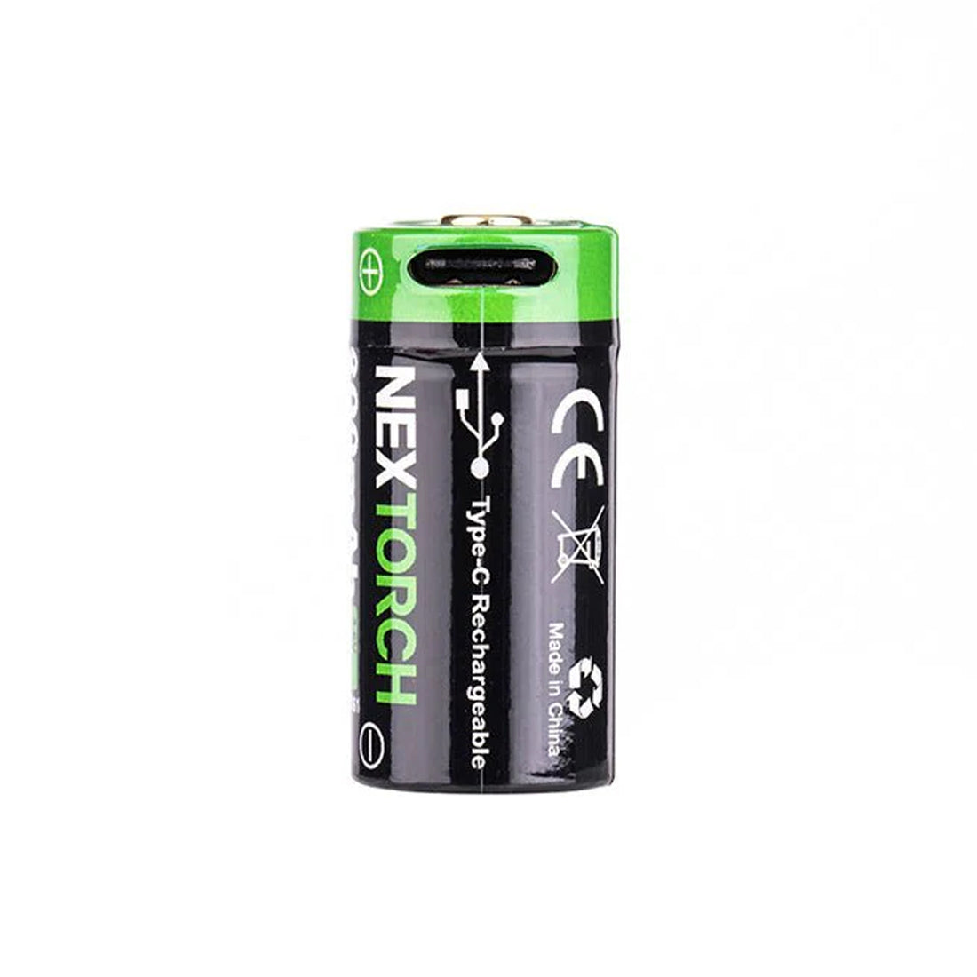 Nextorch 16340 Li-ion Akku 3.6V 800 mAh mit USB-Port