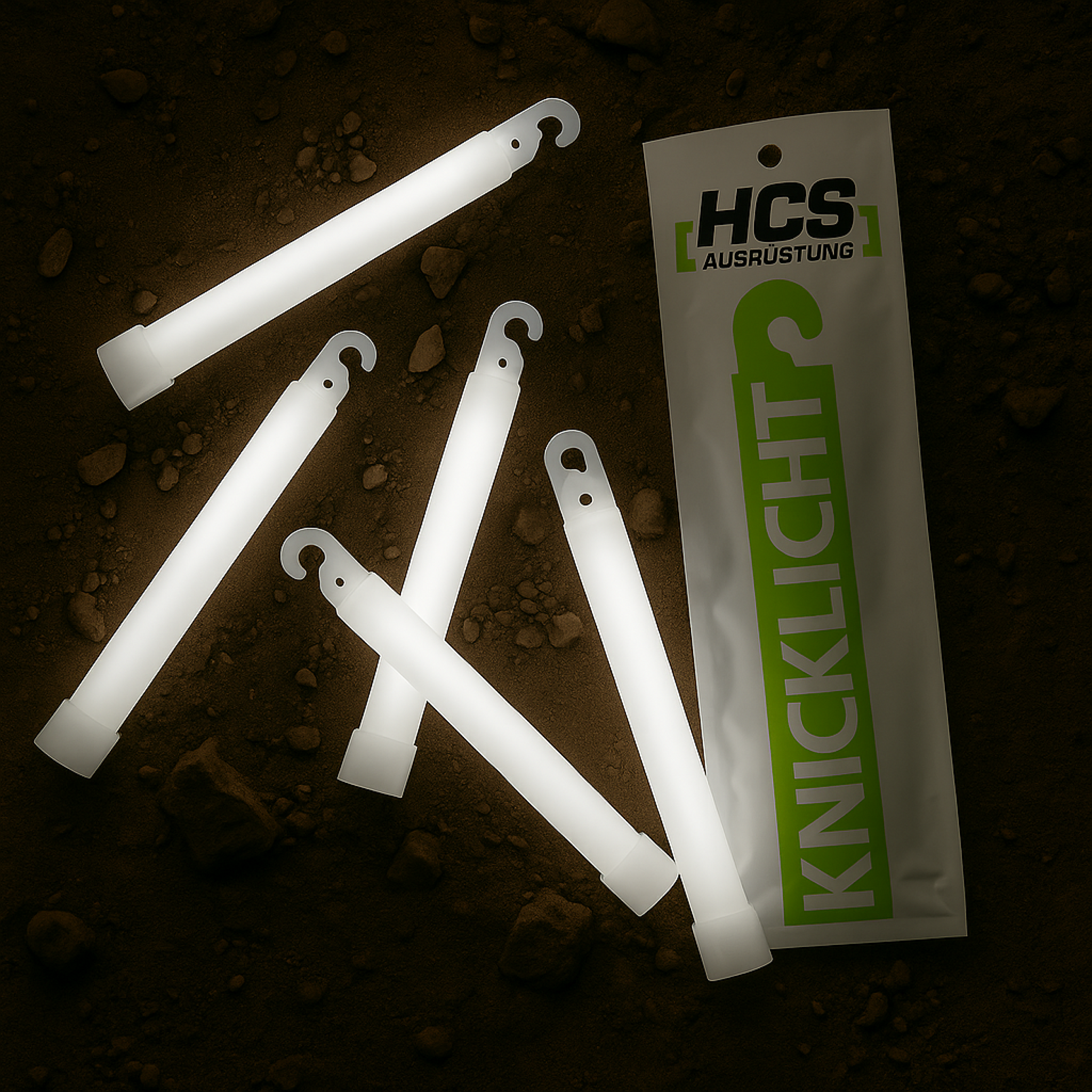 HCS Leuchtstab Knicklicht 15 cm 12 Stunden weiss