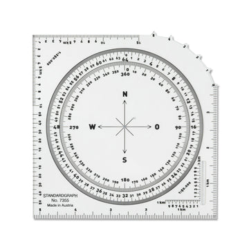 Standard graph map protractor