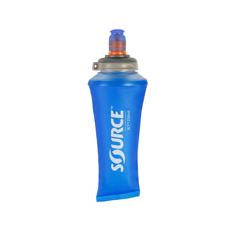 Source Jet Faltbare Trinkflasche mit Beissventil 0,25L blau