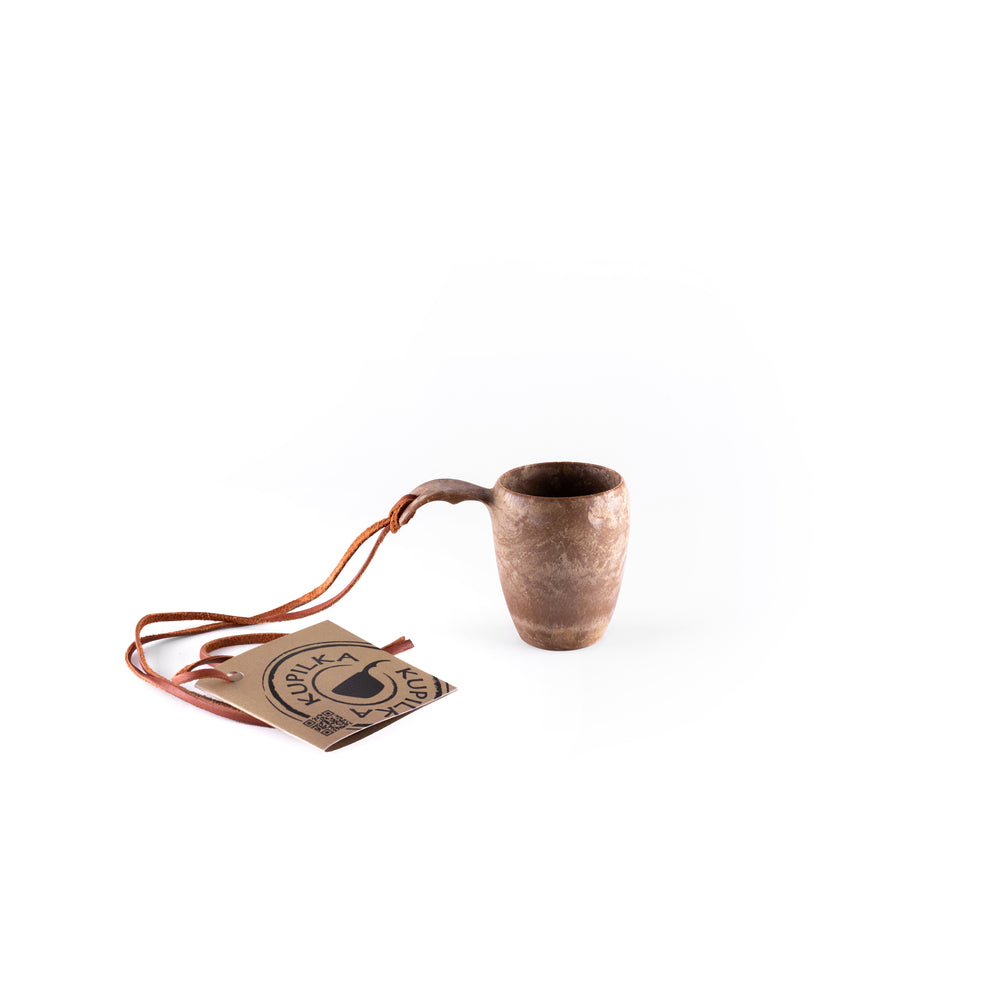 Kupilka 5 Shot Cup with leather cord original brown