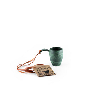 Kupilka 5 Shot Cup with leather cord conifer green