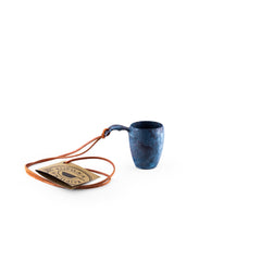 Kupilka 5 Shot Cup with leather cord blueberry blue