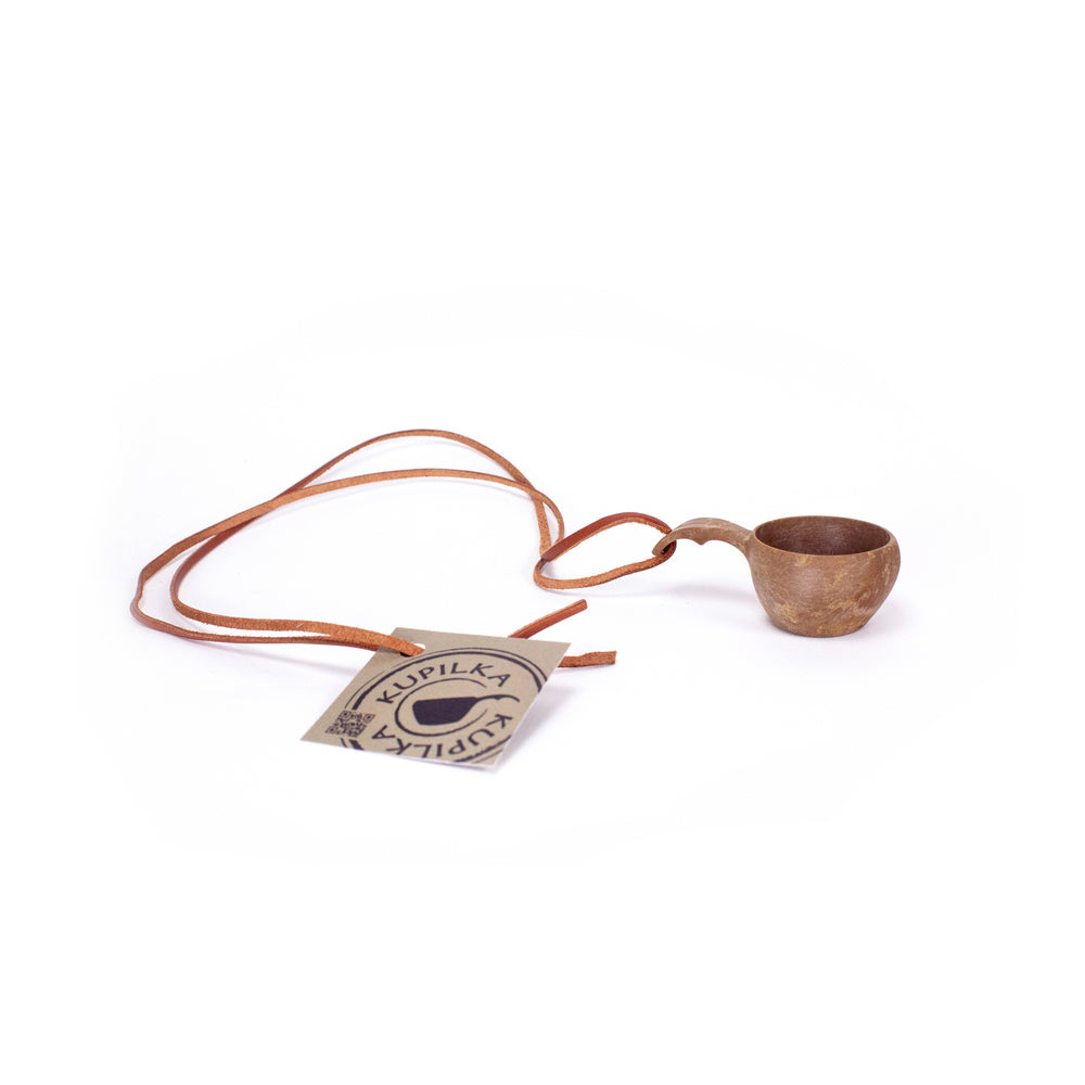 Kupilka 1 Mini Cup with leather cord original brown