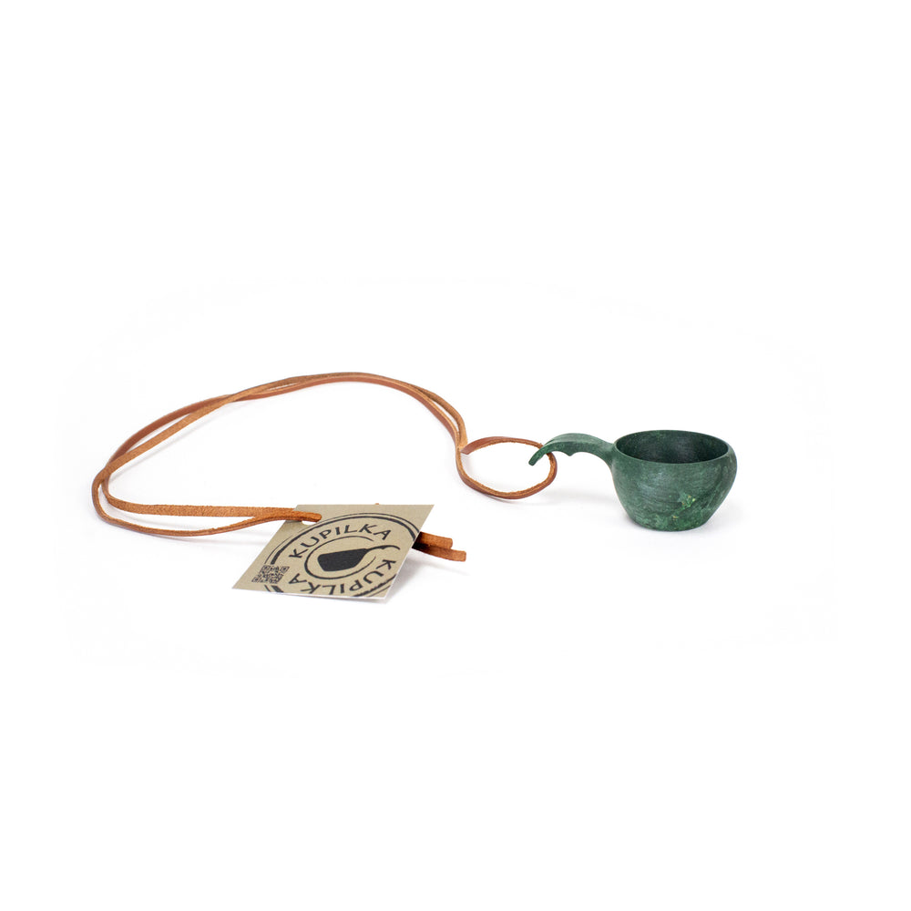 Kupilka 1 Mini Cup with leather cord conifer green