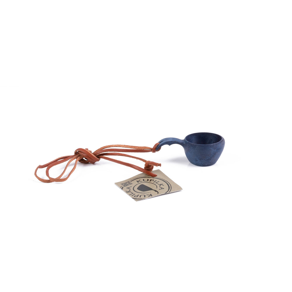 Kupilka 1 Mini Cup with leather cord blueberry blue