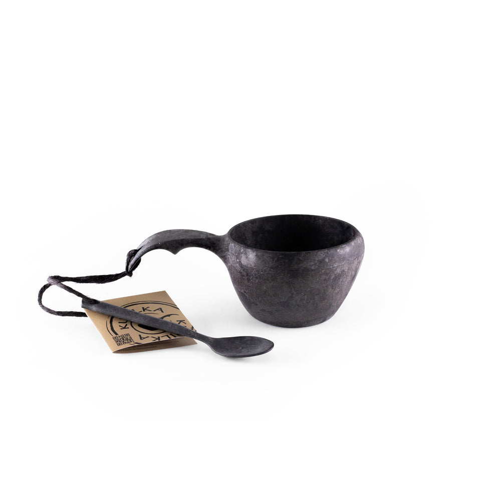 Kupilka 21 Classic Cup + Teaspoon kelo black