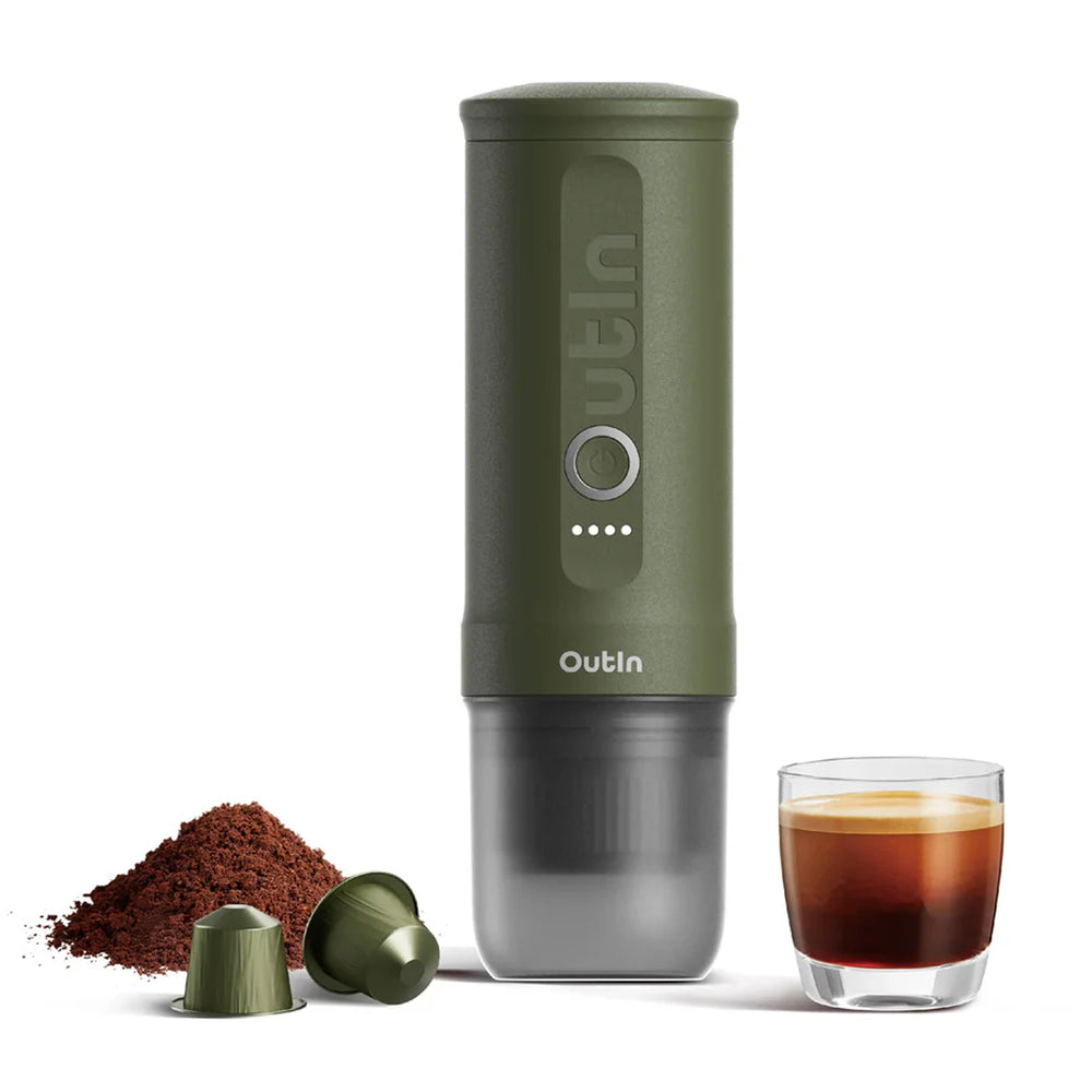 OutIn Nano Espresso Machine with Battery, Forest Green