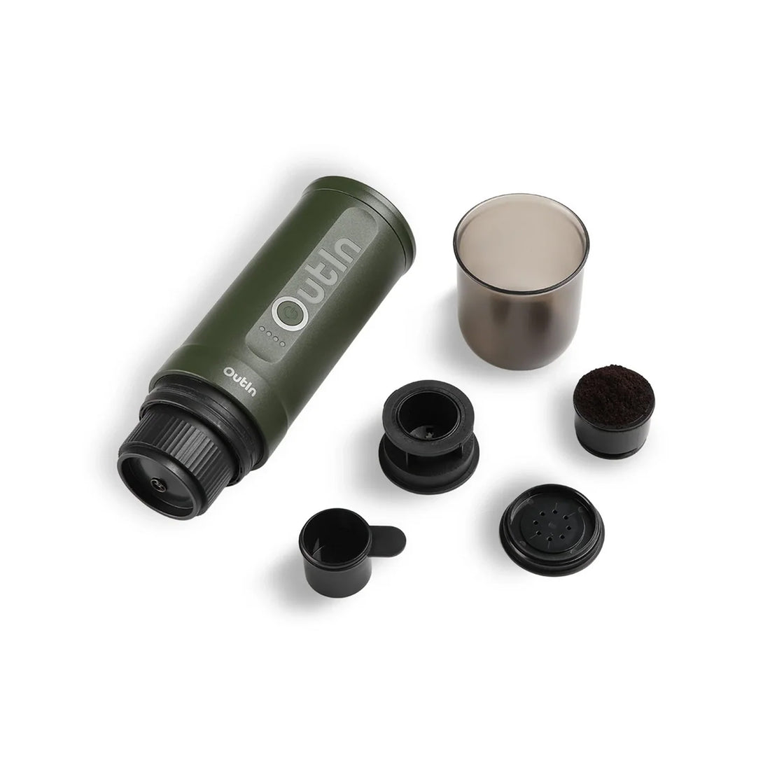 OutIn Nano Espressomaschine mit Akku forest green