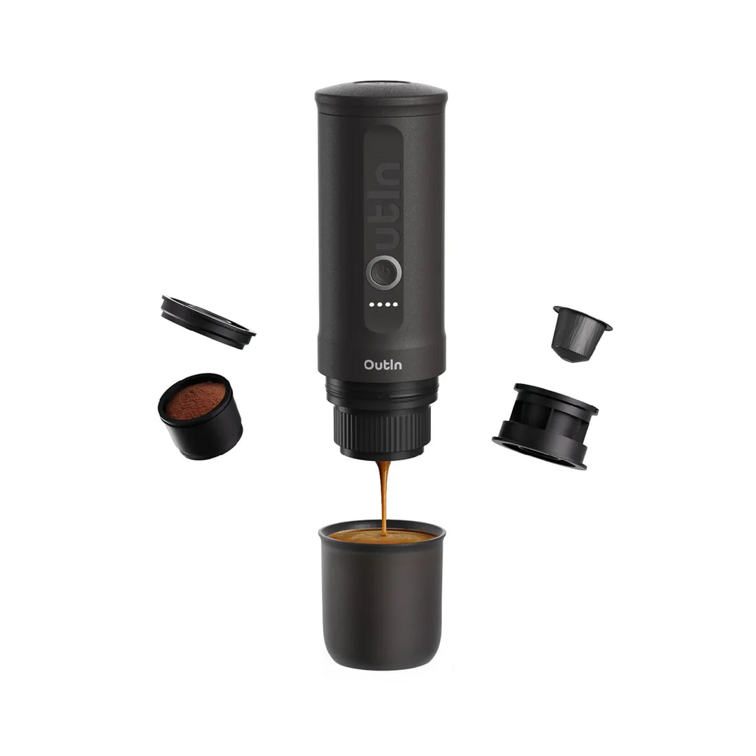 OutIn Nano Espresso Machine with Battery, Space Grey