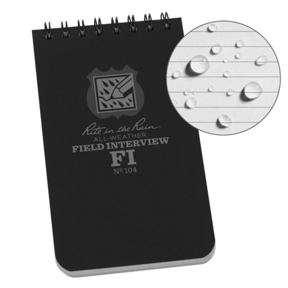 Rite in the Rain Field Interview Notebook black