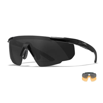 Wiley X Saber Advanced Black Schutzbrille Set Grey/Light Rust