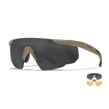Wiley X SABER ADVANCED Schutzbrille tan - grey/clear/orange
