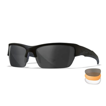 Wiley X WX VALOR Schutzbrille black - grey/clear/orange