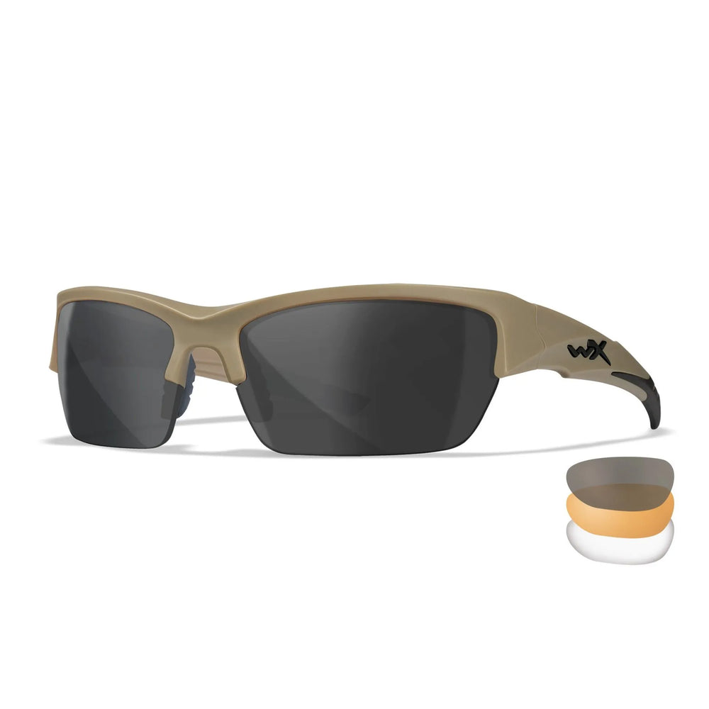 Wiley X WX VALOR Schutzbrille tan - grey/clear/orange