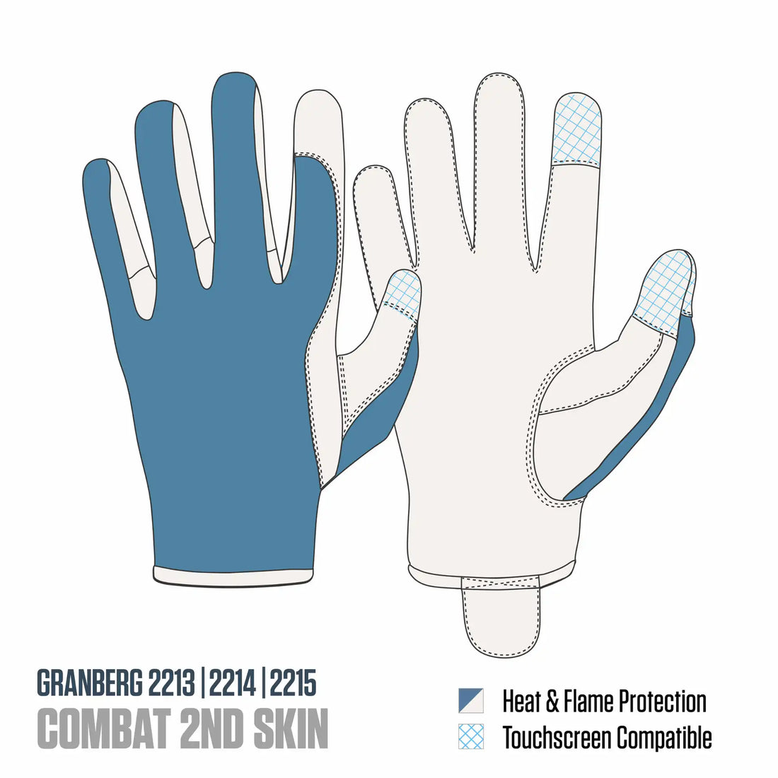 Granberg 2214 COMBAT 2ND SKIN Flamm- & Hitzschutz Nomex Handschuh